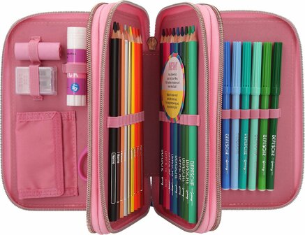 Topmodel 3-vaks Etui - Seventies - Roze