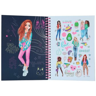 TOPModel neon Doodle kleurboek met neon stiften