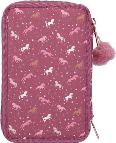 Miss Melody 3-vaks etui WILD HORSES