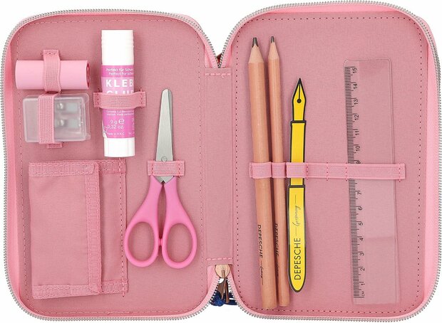 Topmodel 3-vaks Etui - Seventies - Roze