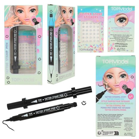 TOPModel tattoo pen met glitter BEAUTY and ME