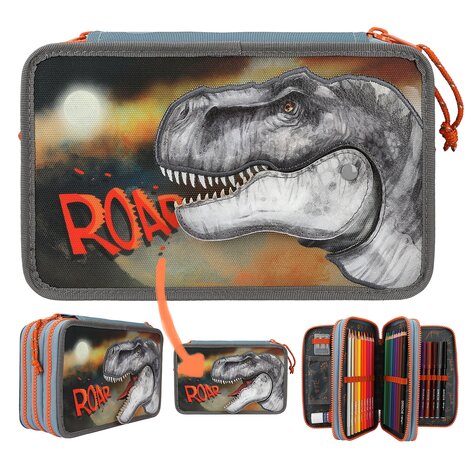 Dino World 3-vaks etui ROAR